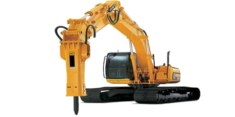 Гусеничный экскаватор с гидромолотом JCB JS 370