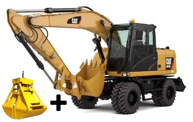 Колесный экскаватор Caterpillar M317D2 с грейфером